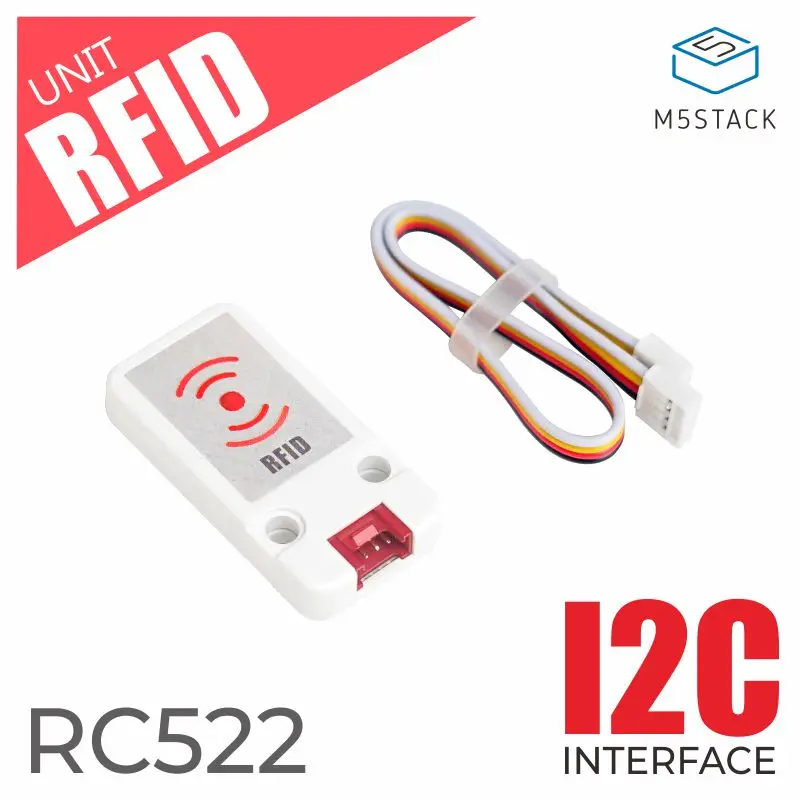 

M5Stack Newest Mini RFID Unit RC522 Module Sensor for Arduino SPI Writer Reader IC Card with Grove Port I2C Interface for ESP32