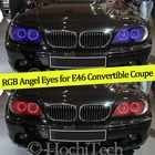 4 шт. многоцветный RGB сменный светодиодный SMD гало кольцо ангел демон глаза дневсветильник для BMW E46 325ci 330ci трансформер купе 2004-2006