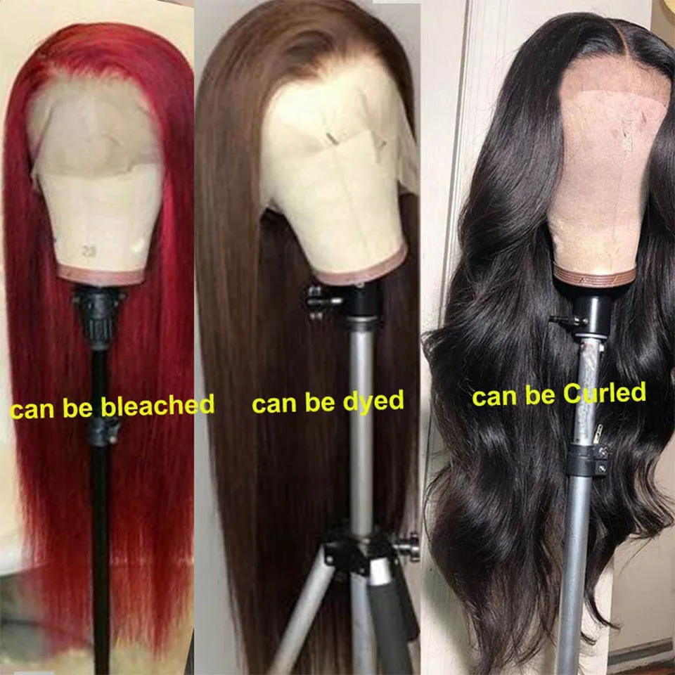 Meetu 4x4 Lace Closure Wig Indian Human Hair Wigs Pre-Plucked With Baby Hair Remy Straight Lace Front Human Hair Wigs For Women
