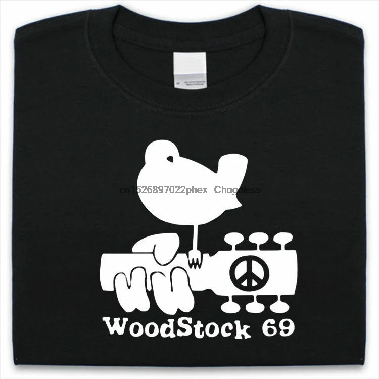 Футболка Woodstock Peace e Musica Женская Подарочная футболка|Мужские футболки| |