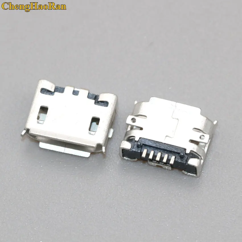 ChengHaoRan 50 шт. 100 5 контактов Micro USB разъем для зарядки с отверстием