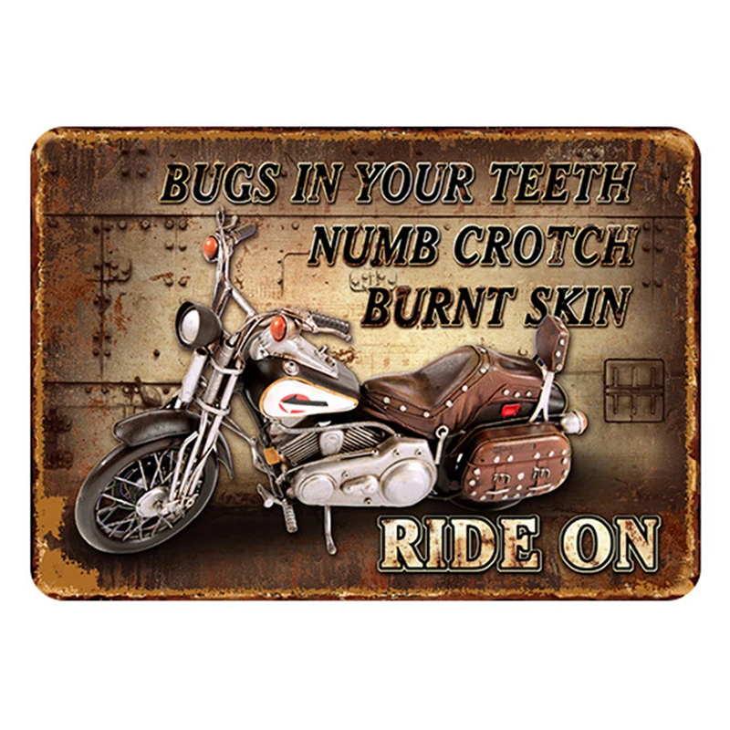 retro motorcycle signs vintage metal tin plate classic iron picture decor wall of garage bar cafe home gym