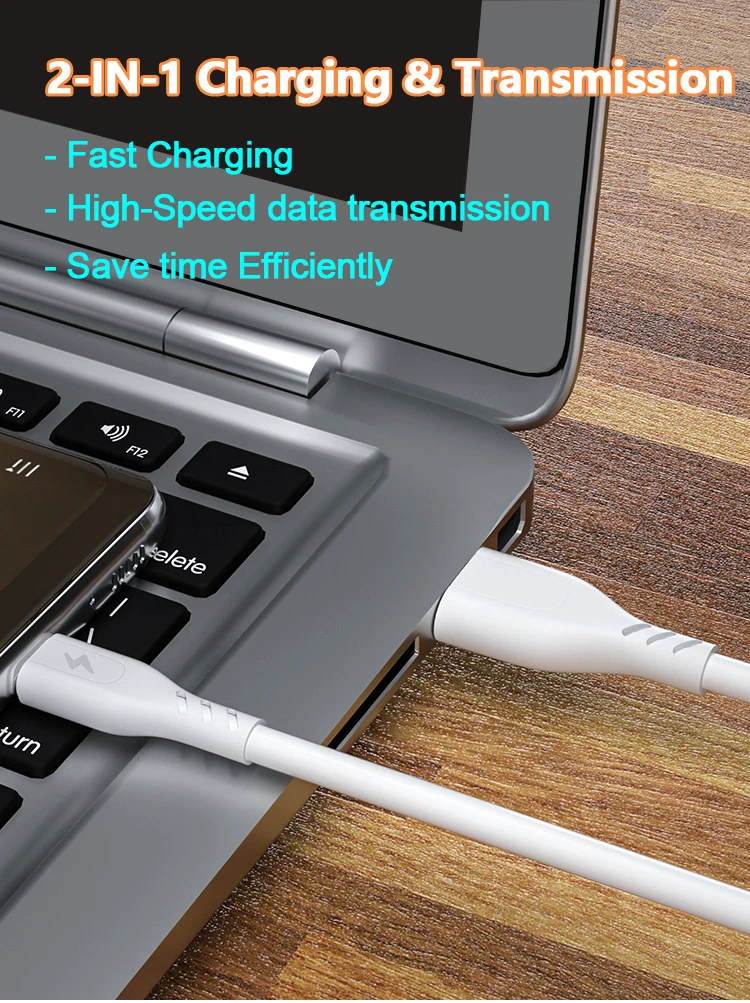 Кабель для быстрой зарядки Micro USB Type-C 2.1A 1 м ПВХ | Мобильные телефоны и аксессуары
