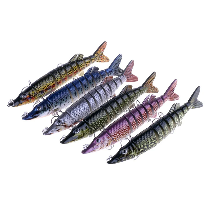 1PCS 12.7cm 20g Multi Jointed Fishing Lures 8 Segments Wobblers Crankbait Pike Artificial Hard Bait Lifelike Swimbait | Спорт и