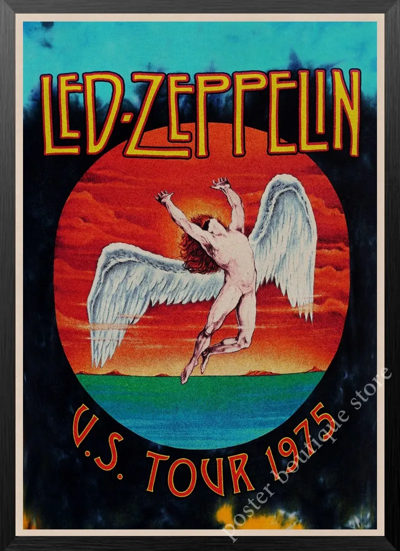 29 Светодиодный плакат Zeppelin Rock Music, Jimmy Page, rober Plant, винтажный домашний декор, настенные наклейки, 9 процентов/5 - Цвет: 29
