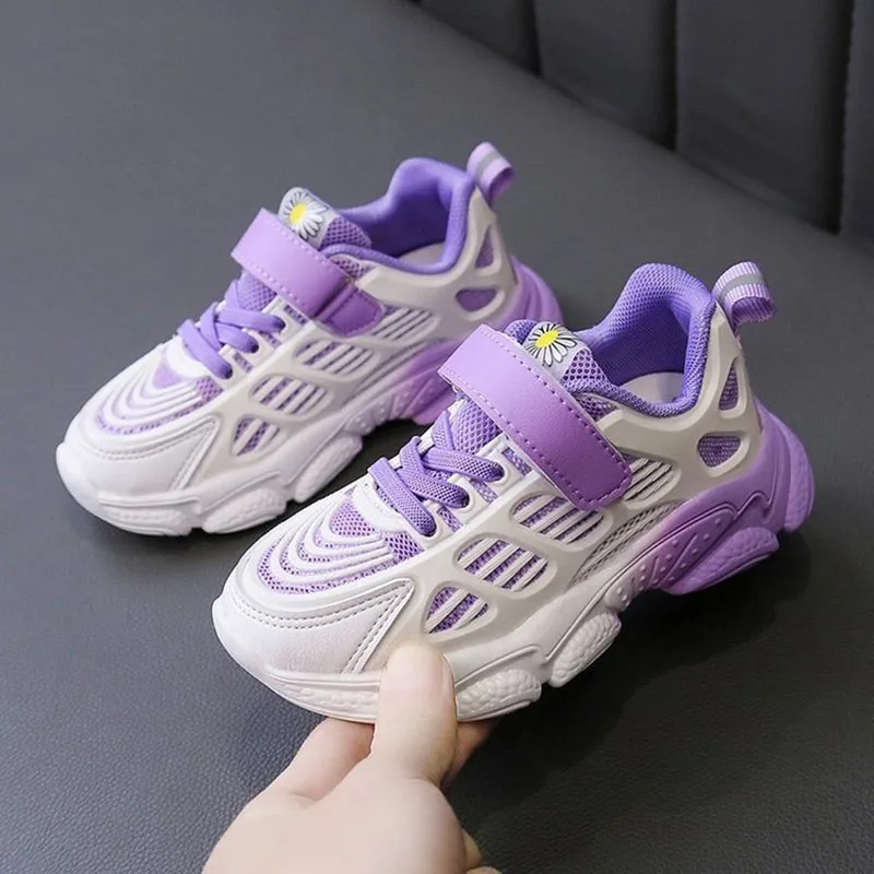 

New Fashion Children's Shoes for 2021 Summer Solid Thick Soled Breathable Kids Sports Shoes Non-slip Soft Soled Infants Shoes