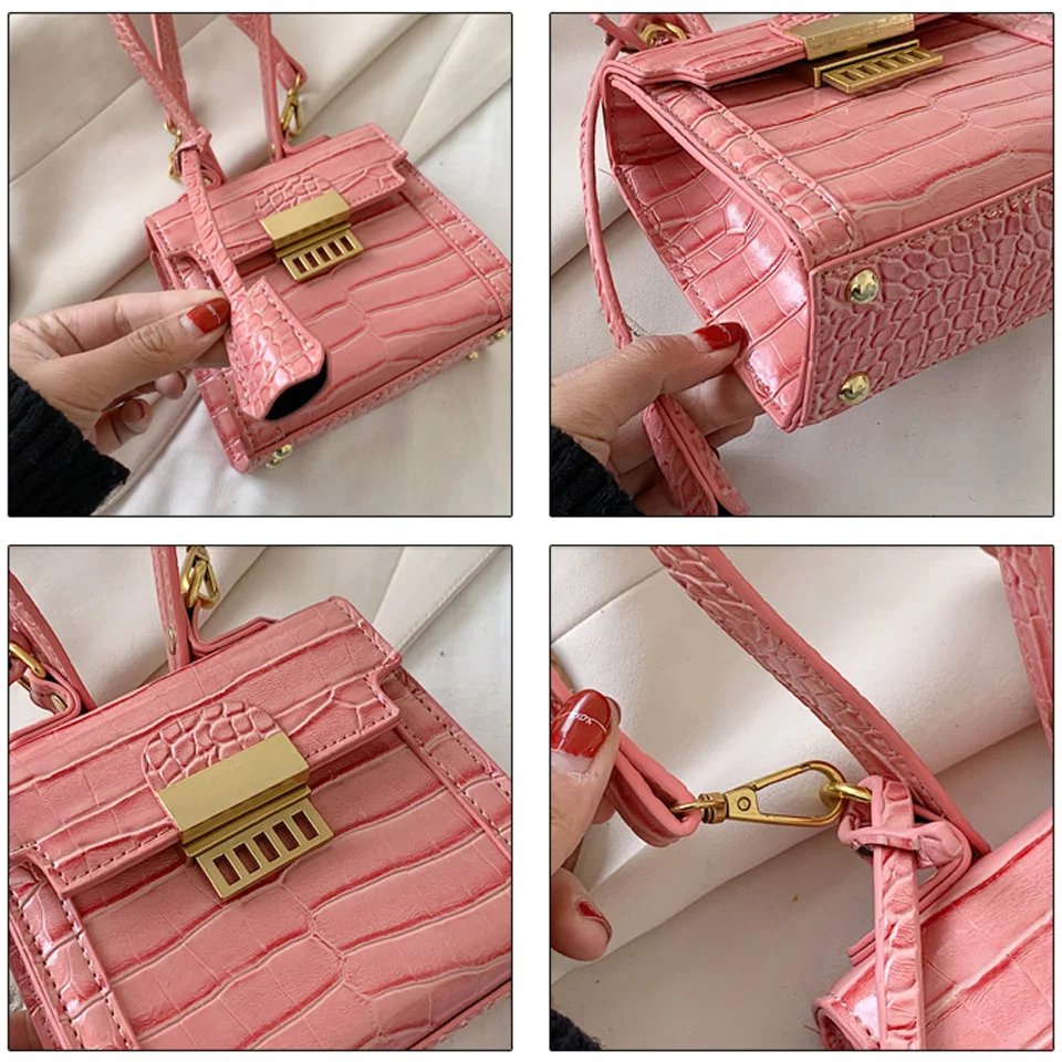 

Retro Paint Surface Small Shoulder Crossbody Bags for Women 2021 Casual PU Leather Messenger Bags Female Fashion Handbags Purses