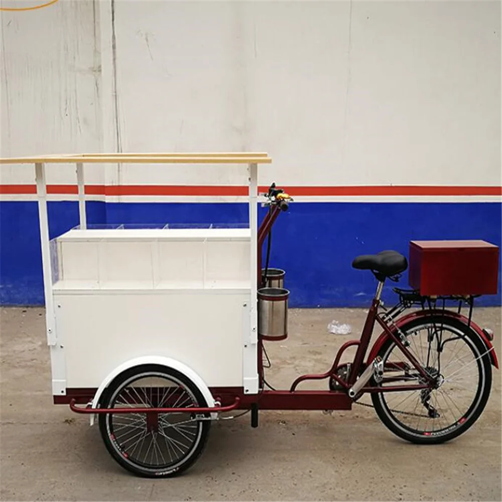 Электрический трехколесный велосипед для продажи фруктов закусок салатов |