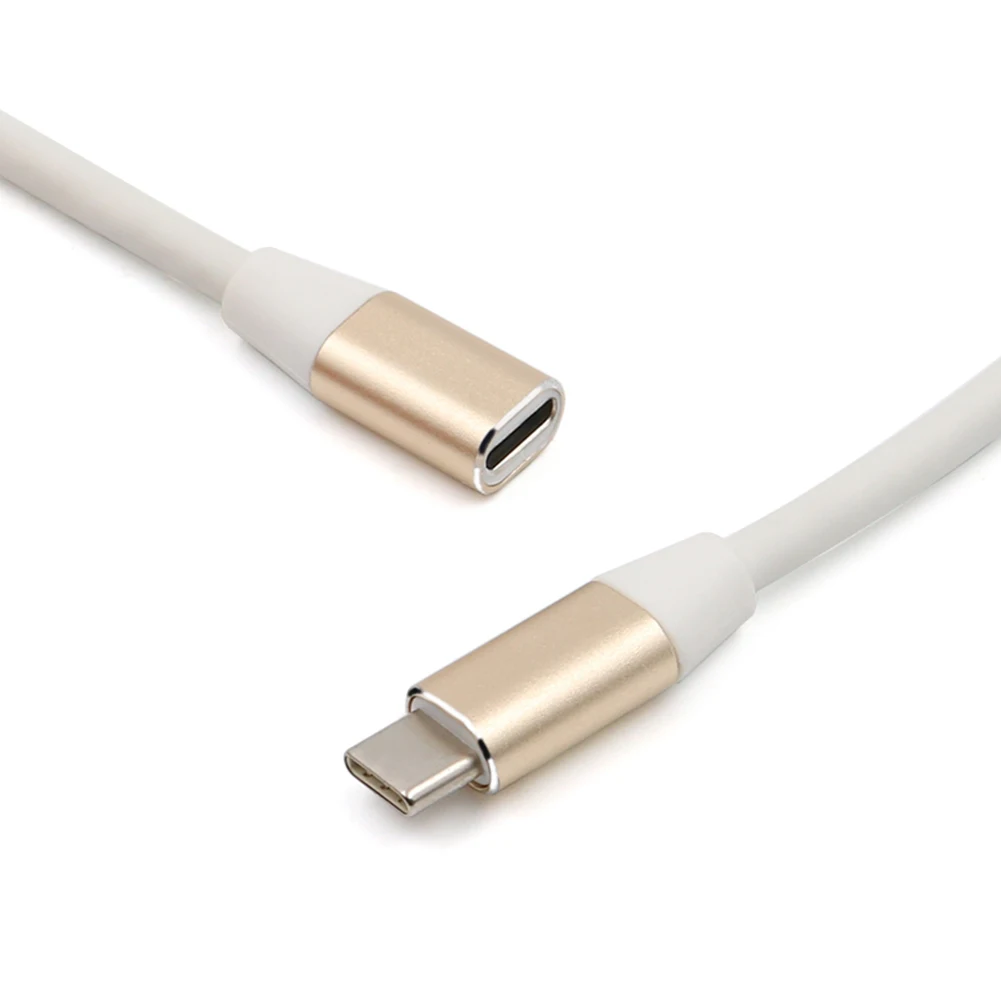 1 м ПВХ мужчин и женщин шнур Тип C USB 3,1 мужчин и женщин удлинитель Кабель для передачи данных провода расширение разъем