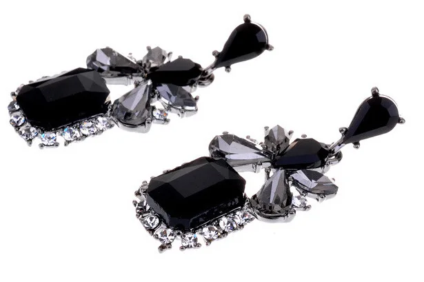 Элегантные серьги гвоздики из сплава Синие стразы инкрустация для девушек