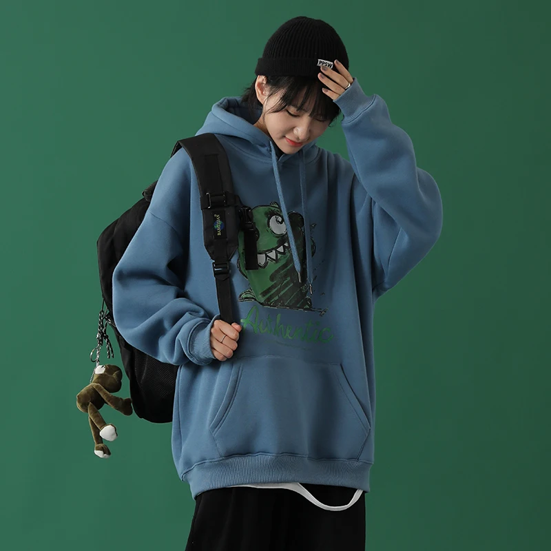 

Толстовка Женская с графическим принтом, зимняя одежда 2020, пуловер оверсайз для девочек, корейский модный тренд, свитшоты-кенгуру, уличная о...