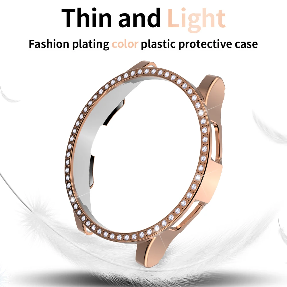 Lightweight Hollow Diamond PC Case for Samsung Galaxy Watch 5 4 Cover 40mm 44mm Watch4 Classic 42mm 46mm Women Protective Bumper