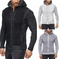 winter hooded neck solid quality knitted brand male sweaters m lxlarge size fashion sweater men new arrival cardigan