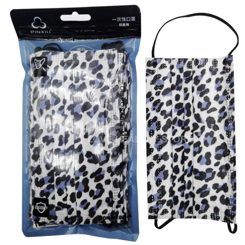10 шт./пакет с леопардовым принтом одноразовая маска 3 х слойные фильтрации из