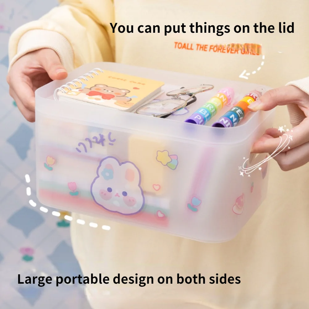 Японский Настольный ящик для хранения Ins органайзер девочек от солнца с крышкой