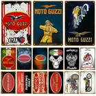 Аксессуары для автомобиля Moto Guzzi, металлический Ретро-знак, металлический фотографический декор, плакаты, мужская пещера, потертый шик