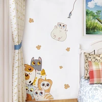 dktie 40x60cm cat wall stickers kids room decals girls bedroom cute stickers door stickers study home decoration