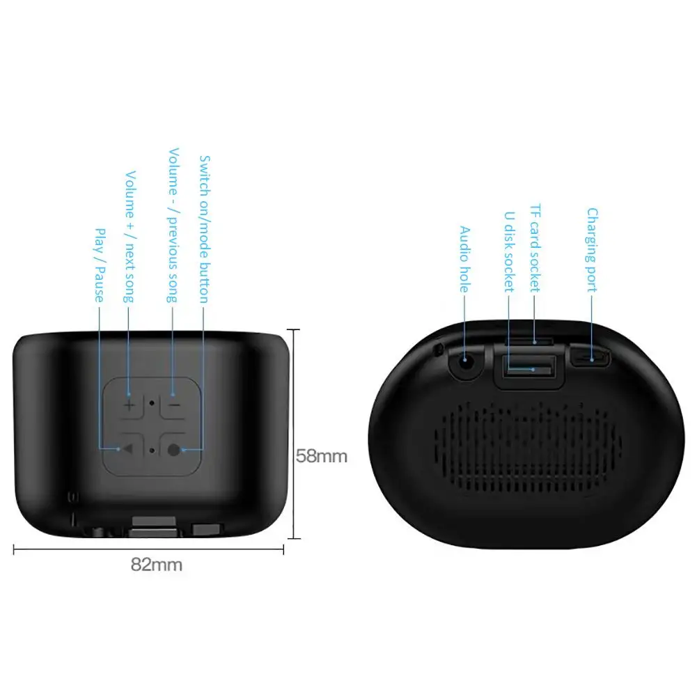 

TWS Wireless Bluetooth 5.0 Portable Speaker Bass Stereo HD Noise Reduction Microphone Handsfree Call With 1500mAH Battery
