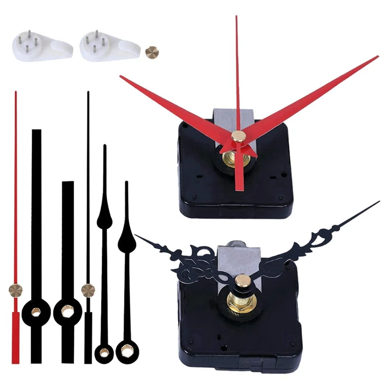 

4 Pcs Silent Clock Movements With 4 Types Different Pairs Clock Hands And Motor Replacement Kit