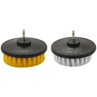 2 piece soft medium drill brush power scrubbing brush drill attachment for cleaning showers tubs bathrooms tile grout c