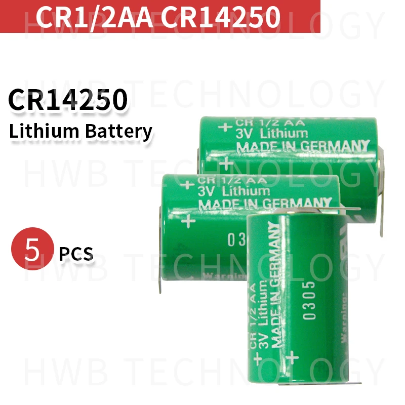 5X 100% оригинальный новый CR1/2AA CR14250 3V 950mAh PLC литий ионный аккумулятор с ЧПУ