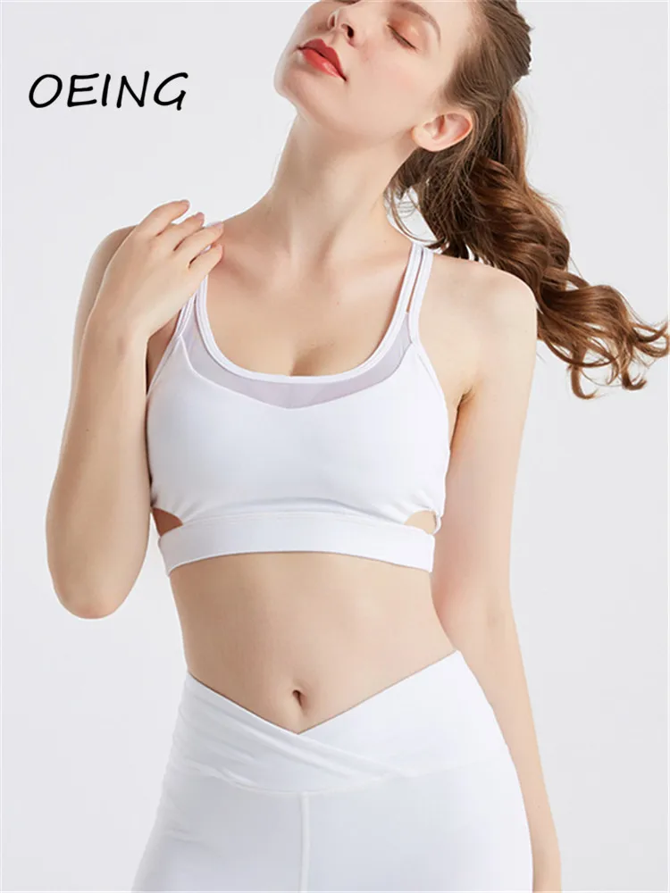 

Gym Fitness Bras Crop Tops Yoga Suit Female Sportswear Soft Push Up Bras Women Tops