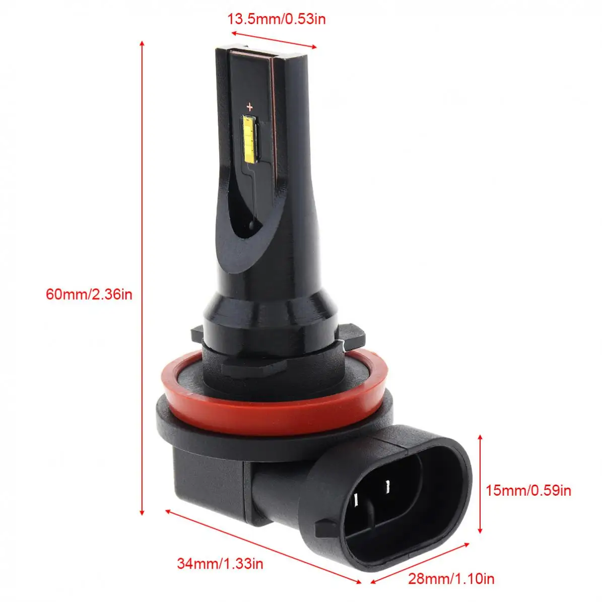 2 шт. 12V/24V H8 H11 высокое Мощность 1860 Ламповые бусины 1200LM 6500K 7500K белый вождения бега