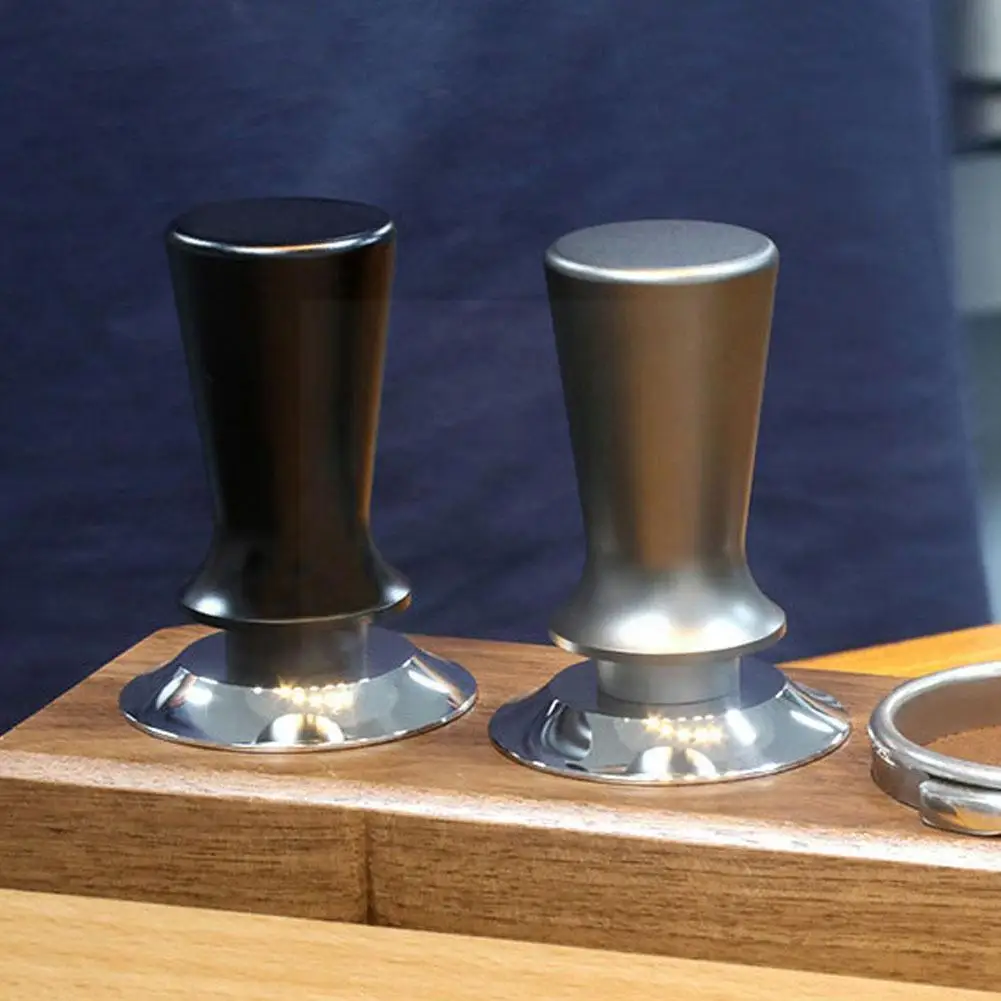 

51/53/58mm Calibrated Pressure Tamper For Coffee And Espresso - Steel With Spring Elastic Powder Press F6g2