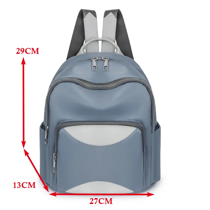 

New Women's Backpack Brand Designer Oxford Pure Color Women's One Shoulder Bag Travel Handbag Simple Luxury Girl Bag Sac Purse