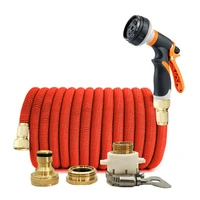 garden water hose expandable double metal connector high pressure pvc reel magic water pipes for garden farm irrigation car wash