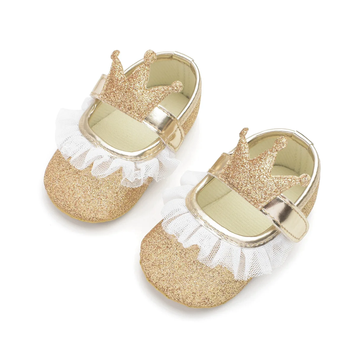 

Baby Toddler Shoes Girl Fashion Soft Soled Shoes for Newborn 0-1 Year Old Cute Lace Edge Princess Shoes