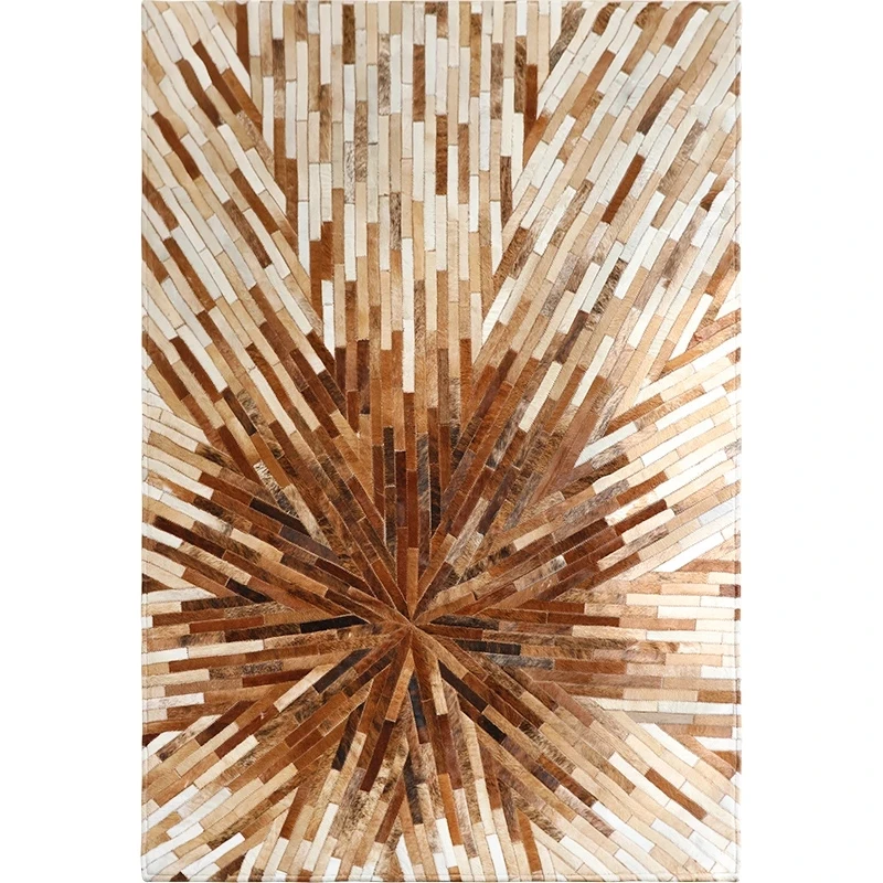 Высококачественный ковер из натуральной воловьей кожи в скандинавском стиле с