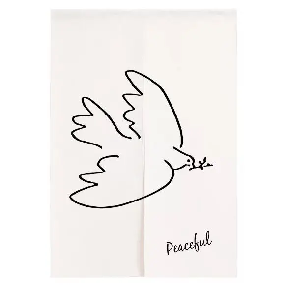 

Abstract Fabric Curtain Non Perforated Partition Door Curtain Bedroom Half Panel Curtain Home Decoration Doorway Hanging Curtain