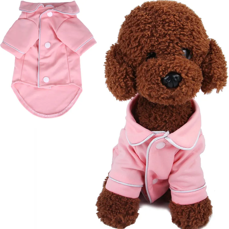 Мягкая одежда для домашних животных футболка собак пижамы маленьких Teacup Тедди