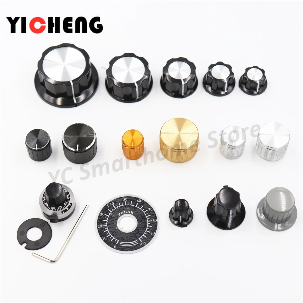 Ручка потенциометра 6 шт./крышка из алюминиевого сплава/Ручка с внутренним