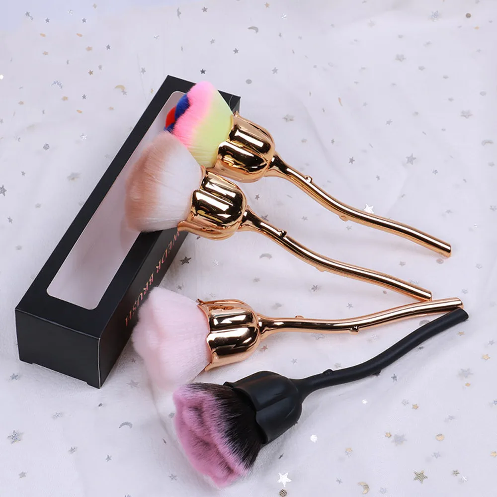 

Makeup Brushes Rose Shape Brochas Maquillaje Maquiagem Eyelashes Eyeshadow Eyeliner Lip Brush Tool блеск Nail Art Dust Brush