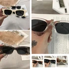 Очки солнцезащитные женские прямоугольные, винтажные брендовые дизайнерские солнечные очки кошачий глаз в стиле ретро, для вождения