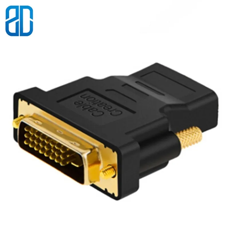 [2 Pack] Rankie DVI HDMI адаптер позолоченный 1080P конвертер Папа мама (черный)| |