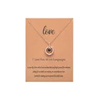 Цепочка с подвеской из сплава, ожерелье с надписью I LOVE You на 100 языках, ювелирные изделия