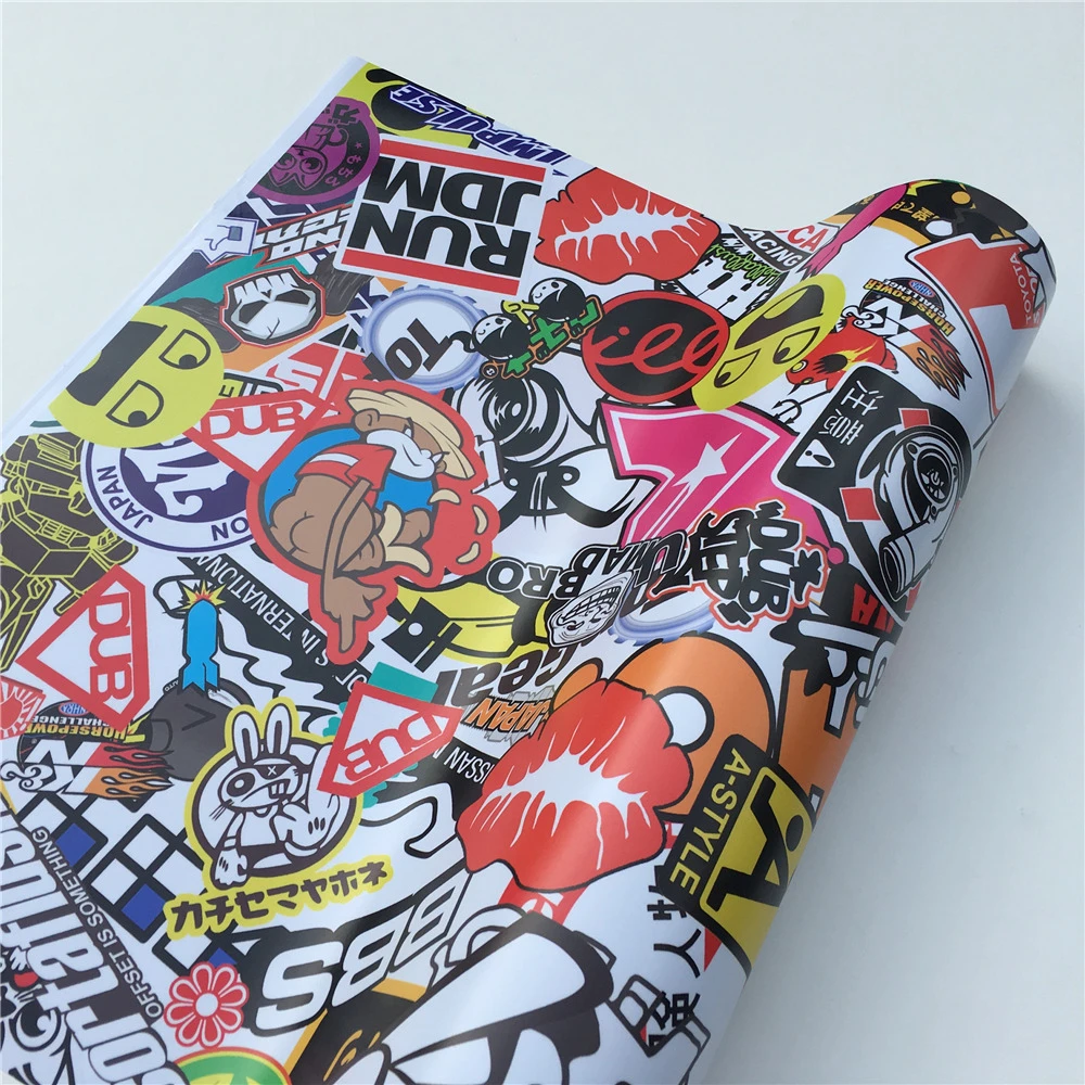 Виниловая оберточная пленка JDM наклейка Bomb автомобильная виниловая рулонная без