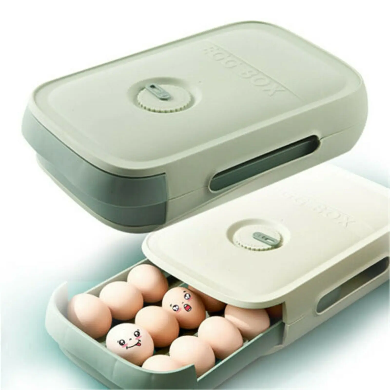 

Plastic Storage Containers Plastic Box With Lid Storage Egg Refrigerator Kitchen Organizer Drawer Egg Tray Earring Box Box Case