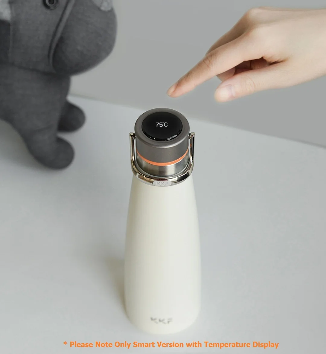 Youpin KKF Vacuum Bottle 24h Insulation Thermoses 316 Stainless Steel Thermos Flask Travel Sport Mug 475ML Smart Temperature Cup