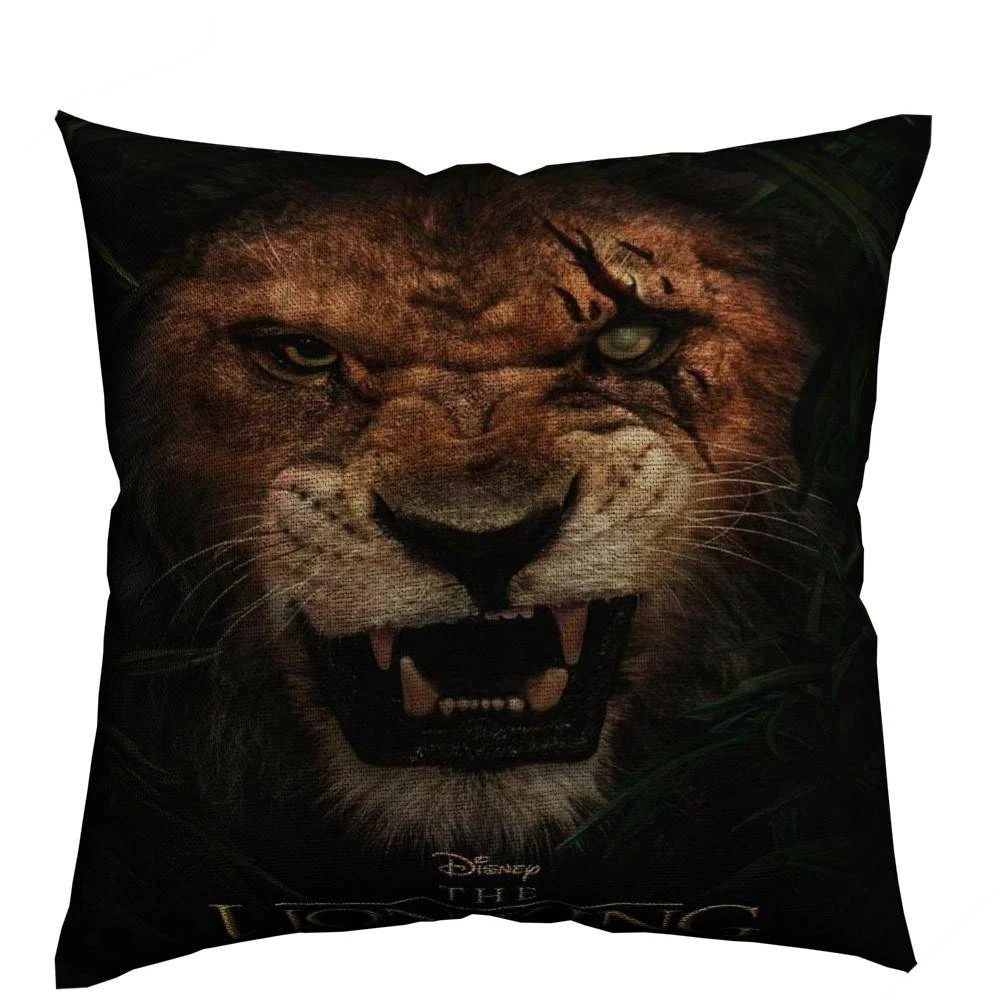 Lion King Movie Pillow Cover Throw Pillows For Sofa Cotton Linen Cushion Cover 45x45cm Scandinavian Decoration Home Almofada - Color: 8
