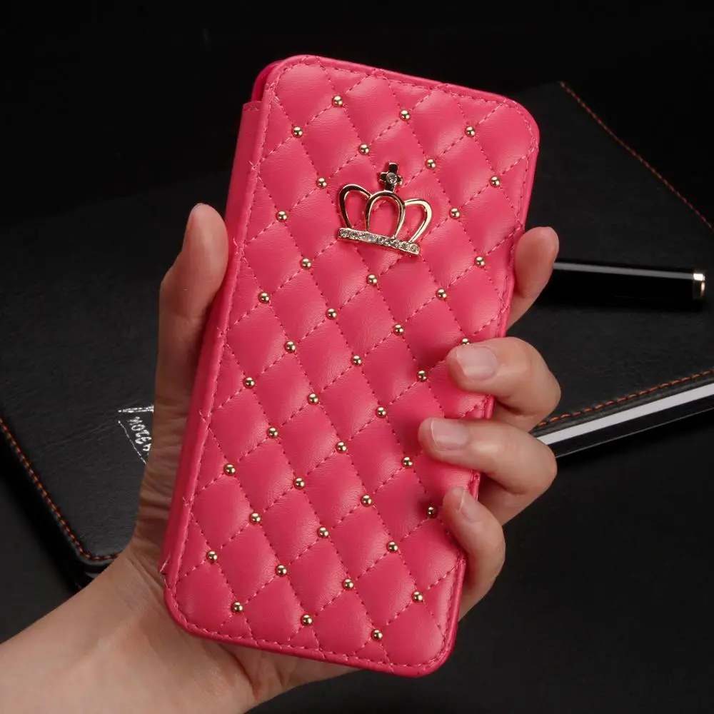 

For Huawei P8 P9 P10 P20 P30 P40 Lite Pro Case Fashion Crown Leather Flip Wallet Stand Cover For Huawei Mate30 Mate30 Pro Case
