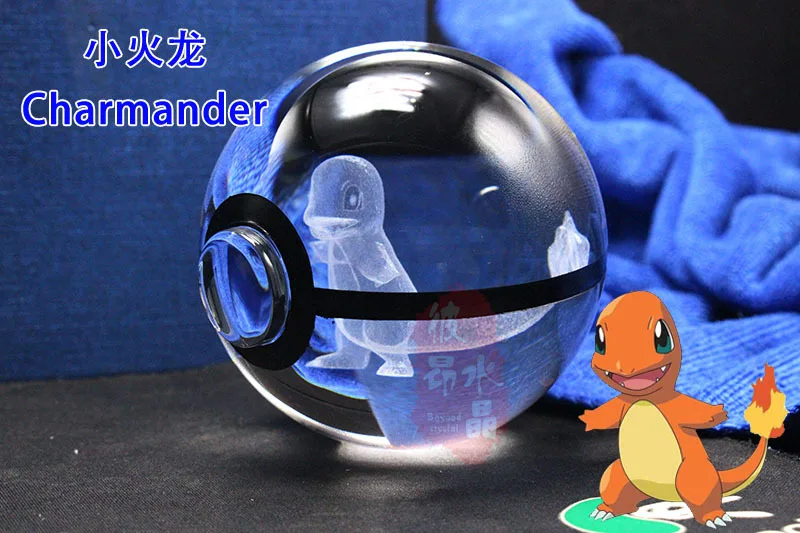 N 3D лазерный Pokemon Go хрустальный шар фигурки с Пикачу детские развивающие подарки украшение дома мяч эльфа - Color: N