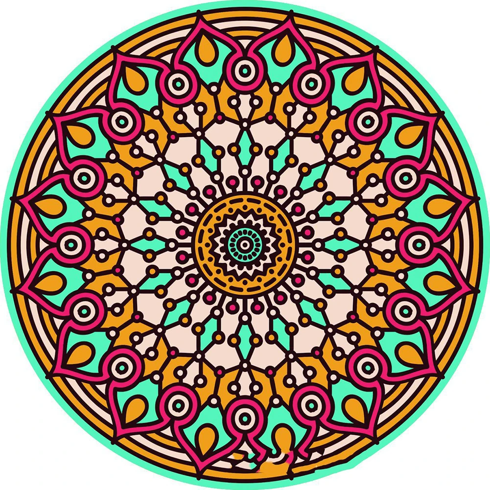 Новые кухонные коврики керамические круглые подставки с принтом мандалы и