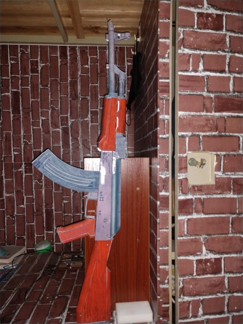 Масштаб 1:1 87 см модель оружия AKM AK47 бумажная игрушка сделай сам 3D карточка военная