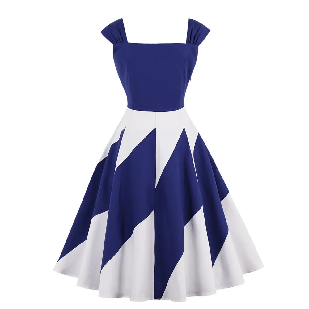 Женское лоскутное платье с волнистыми вставками элегантное большого размера