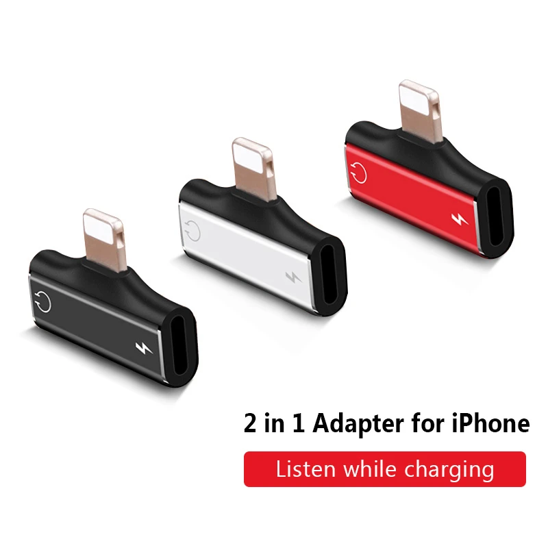 2 в 1X8 для Iphone 7 Plus 10 Heaphone зарядное устройство Дополнительный разветвитель адаптер