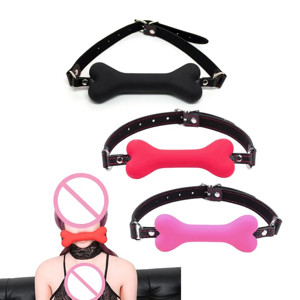 Штекер для рта 20 мм симпатичный однотонный кожаный ремень БДСМ # E015C #|Игры